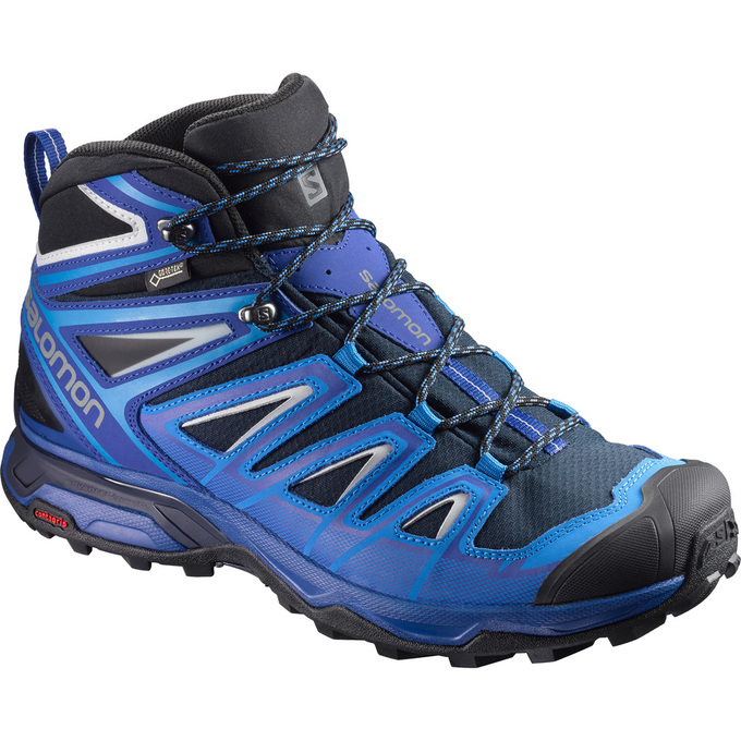 Buty Trekkingowe Męskie Salomon X ULTRA 3 MID GTX® - Niebieskie / Czarne - Polska (654-RNHFSG)